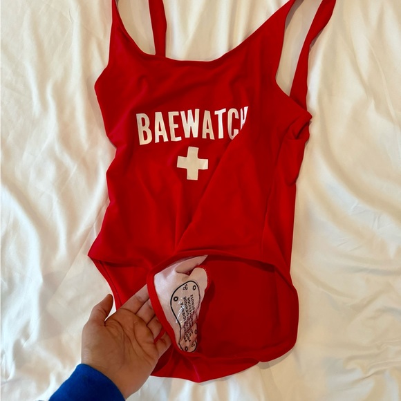NWOT Baewatch Red One-Piece swimsuit - Picture 3 of 3